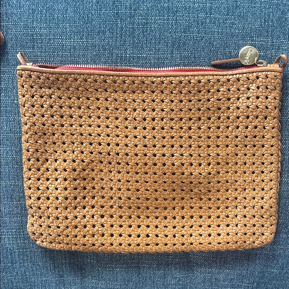 Handbags - Clare V Flat Clutch with tabs in tan rattan